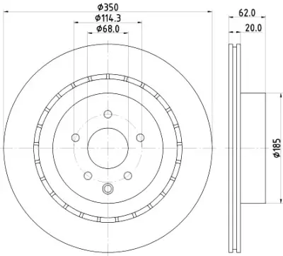 Disco de freno HELLA 8DD 355 122-261 Marca Reconocida